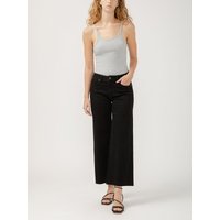Women's Suki Mid Rise Wide Leg Luxe Stretch Jeans (Black) Size 30 by Silver Jeans