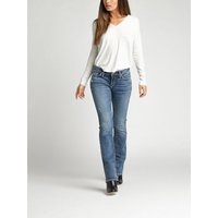 Women's Elyse Mid Rise Slim Bootcut Jeans (Indigo) Size 32 by Silver Jeans