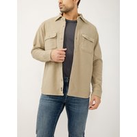 Men's Button Up Knit Flex Shirt (Khaki) Size M by Silver Jeans