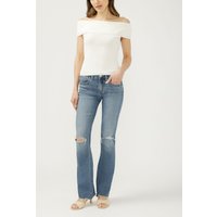 Women's Suki Mid Rise Slim Bootcut Jeans (Kickin' It) Size 32 by Silver Jeans