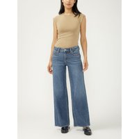 Women's Suki Mid Rise Wide Leg Knit Flex Jeans (Broydon) Size 32 by Silver Jeans