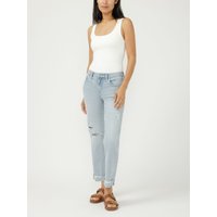 Women's Chelsea Mid Rise Straight Leg Luxe Stretch Jeans (Paradise Cove) Size 34 by Silver Jeans