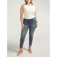 Women's Suki Mid Rise Skinny Jeans Plus Size (Indigo) Size 24W by Silver Jeans