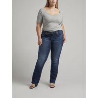 Women's Suki Mid Rise Slim Bootcut Jeans (Indigo) Size 14W by Silver Jeans