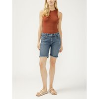 Women's Suki Mid Rise Luxe Stretch Bermuda Shorts (Sunbury) Size 29 by Silver Jeans