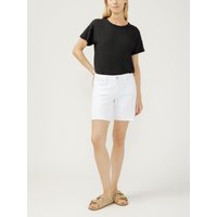 Women's Suki Mid Rise Long Shorts (White) Size 32 by Silver Jeans