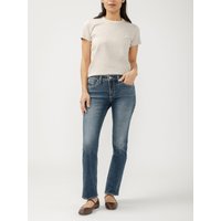 Women's Elyse Mid Rise Straight Leg Jeans (Half Moon) Size 27 by Silver Jeans