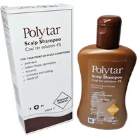 Simply Meds Online Get 20% Discount on Polytar Scalp Shampoo with Coal Tar Solution 20% 150ml