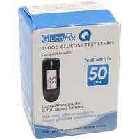 GlucoRx HCT Glucose Test Strips Pack of 50