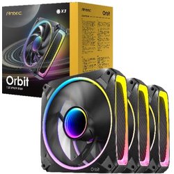 Antec, Orbit 120 Argb, 3 Ventole Per Case, Cuscinetti Fdb, Nero Antec, Orbit 120 Argb, 3 Ventole Per Case, Cuscinetti Fdb, Nero