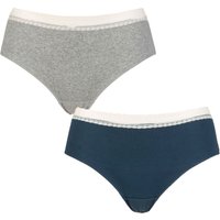 2 Pack GO Ribbed Hipster Briefs Extra Small