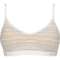Womens 1 Pack Sloggi FREE Evolve Lace Push-Up Bra Silk White S/M