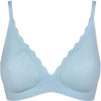 1 Pack Sloggi Zero Feel Bliss Up Push Up Bra Light Blue Extra Large