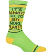 Gumball Poodle 1 Pair It's Always Ok to Buy More Plants Cotton Socks Multi One Size