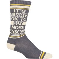 1 Pair Its Always Ok to Buy More Books Cotton Socks One