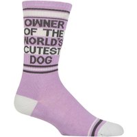 1 Pair Owner Worlds Cutest Dog Cotton Socks One