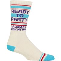 1 Pair Ready to Party I Already Took My Nap Cotton Socks One