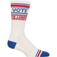 1 Pair Vote...For Longer Weekends Gym Crew Socks Cotton Socks One