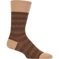 1 Pair Sensitive London Striped Cotton Socks Sesame 5.5 8