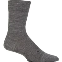Mens 1 Pair Falke Stabilizing Wool Everyday Socks Dark Grey 10-11 Mens