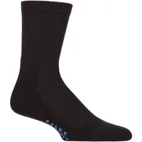 Mens and Women's 1 Pair Falke Run Rib Crew Sports Socks Black 9.5-10.5 Unisex
