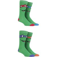 4 Pair Teenage Mutant Ninja Turtles Cotton Socks 6 11 &