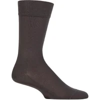 Mens 1 Pair Falke Sensitive New York Plain Socks Anthracite 11.5-14.5 Mens