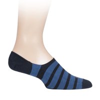 1 Pair Anthracite Even Stripe Cotton Invisible Socks 7 8