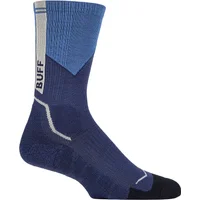 Mens and Womens 1 Pair BUFF Merino Midweight Hike Crew Length Socks Blue S