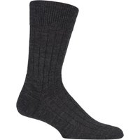 1 Pair Anthracite Teppich Im Schuh Carpet Shoe Virgin Wool Ribbed Socks 5.5 6.5