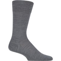 1 Pair Dark Grey Sensitive Berlin Virgin Wool Left Right Socks Comfort Cuff 8.5 11