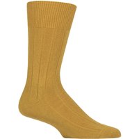 1 Pair Lhasa Rib Cashmere Blend Casual Socks Brass 5.5 8