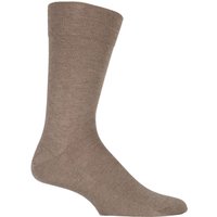 1 Pair Nutmeg Melange Sensitive London Cotton Left Right Socks Comfort Cuff 8.5 11