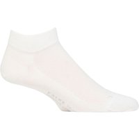 Mens 1 Pair Falke Sensitive London Cotton Trainer Socks White 11.5-14.5 Mens