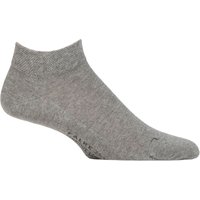 Mens 1 Pair Falke Sensitive London Cotton Trainer Socks Light Grey Melange 8.5-11 Mens