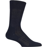 1 Pair Dark Milano Rib 97% Fil dEcosse Cotton Socks 10 11