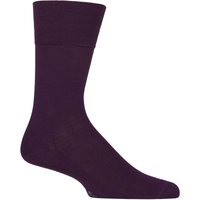 1 Pair Tiago Classic Fil dEcosse Mercerised Cotton Socks Berry 5.5 6.5