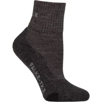 Women's 1 Pair Falke TK2 Wool Short Trekking Socks Charcoal 39-40