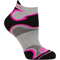 Mens and Women's 1 Pair 1000 Mile Multi Sport Fusion Socklet Socks Silver / Pink 3-5.5 Ladies