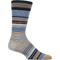 1 Pair Stripe Wool Socks Dark Grey 11 14