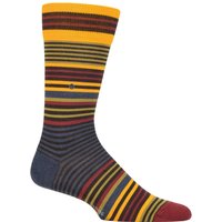 1 Pair Stripe Wool Socks Brown 6.5 11