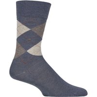 1 Pair Manchester Argyle Cotton Socks Delphinium 6.5 11