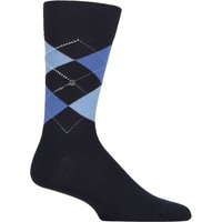 1 Pair Edinburgh Virgin Wool Argyle Socks Marine 6.5 11