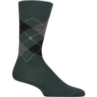 Burlington Edinburgh Virgin Wool Argyle Socks Forest Green