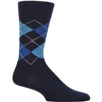 1 Pair Edinburgh Virgin Wool Argyle Socks Blues 6.5 11