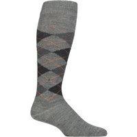 1 Pair Preston Extra Soft Argyle Knee High Socks Grey 6.5 11