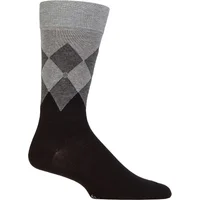 Mens 1 Pair Burlington Hampstead Cotton Argyle Socks Black 6.5-11 Mens