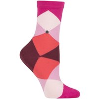 1 Pair Bonnie Cotton All Over Blend Argyle Socks 2.5 6.5