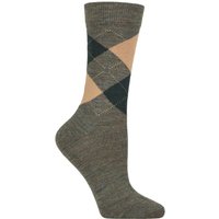 1 Pair Burlington Marylebone Melange Virgin Wool Socks Manganese 3.5 7.5