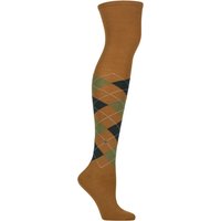 1 Pair Marylebone Argyle Wool Overknee Socks Old Brass 3.5 7